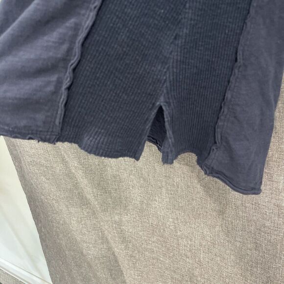 Soft Surroundings Navy Blue V Neck Tunic Long Sleeves Knit Button - Picture 6 of 11